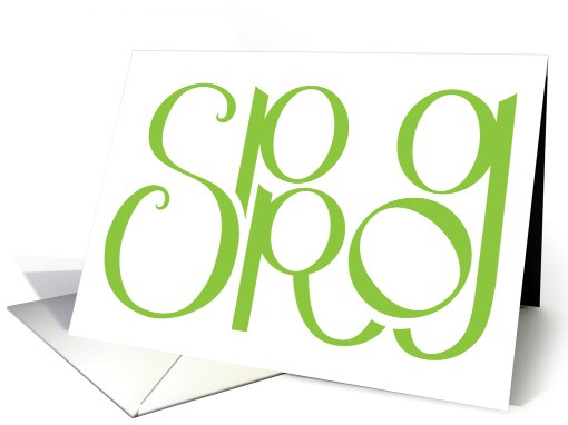 Sprog lime green card (507713)