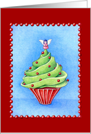 Christmas Tree Cupcake red card