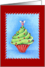 Christmas Tree Cupcake red card
