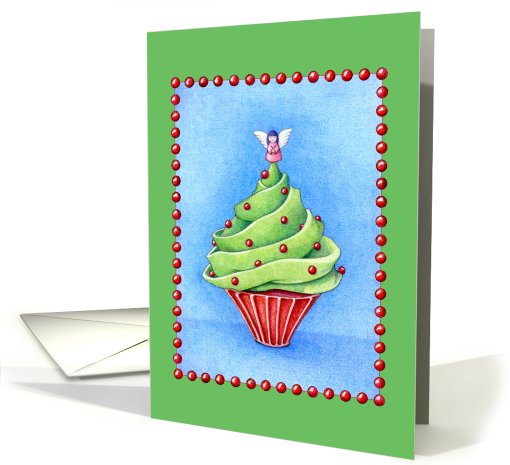 Christmas Tree Cupcake green card (507727)