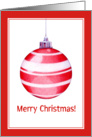 Christmas Ornament Red card