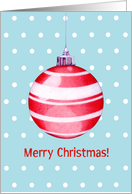 Red Christmas Ornament card