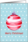 Red Christmas Ornament card