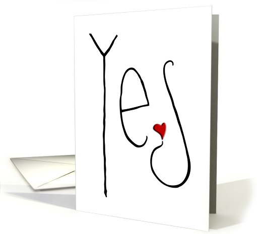 Yes Heart black card (556670)
