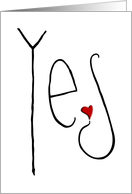 Yes Heart black card