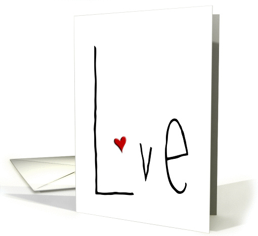 Love Heart black card (560465)