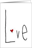 Love Heart black card