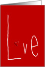 Love Heart red card