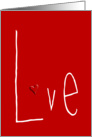 Love Heart red card