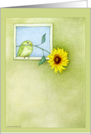 Sunflower Bird card