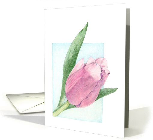 Pink tulip card (58318)