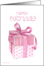 Pink Giftbox Birthday card