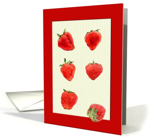 Strawberries Falling Red card (645471)