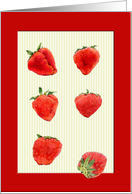 Strawberries Falling Red card