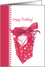 Happy Birthday, Red Gift Box card