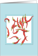 Red Hot Chillies blue card