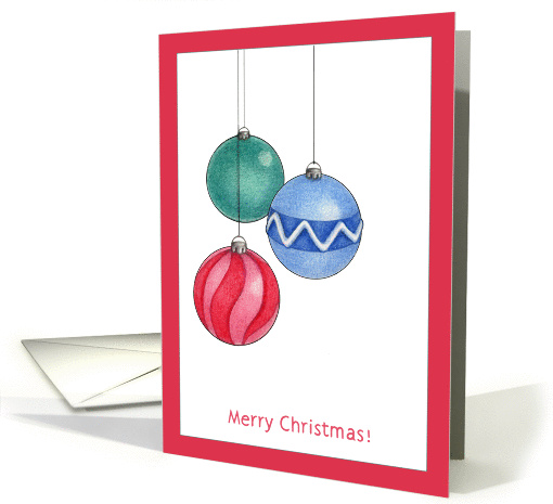 Xmas ornaments card (71049)