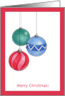 Xmas ornaments card