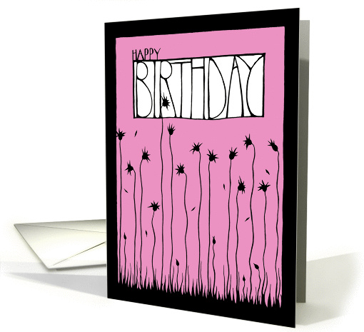 Happy Birthday Pink card (72128)