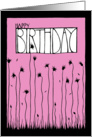 Happy Birthday Pink card