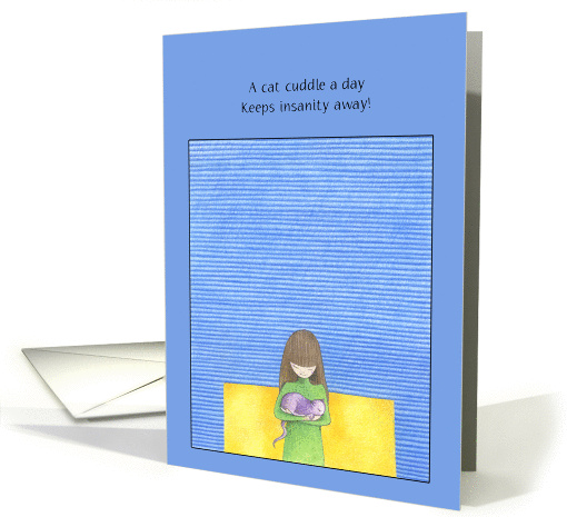 Cat Cuddle card (75543)