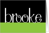Brooke white card