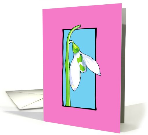 Snowdrop blue card (773280)