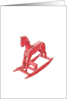 Red Rocking Horse card