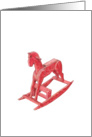 Red Rocking Horse card