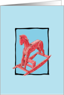 Red Rocking Horse blue card