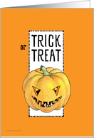 Pumpkin Trick or Treat card