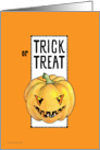 Pumpkin Trick or Treat card