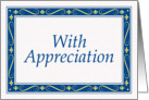 With Appreciation card