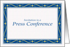 Invitation to a press conference card