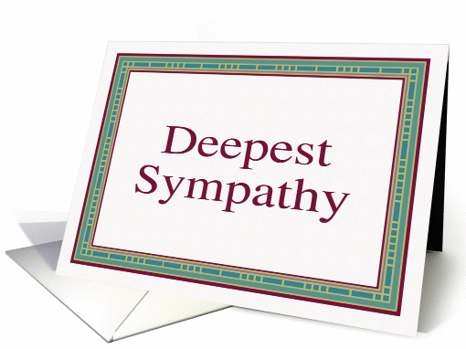 Deepest Sympathy card (78645)