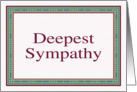 Deepest Sympathy card