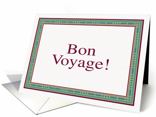 Bon voyage card (78685)