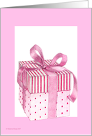 Pink Giftbox Blank card