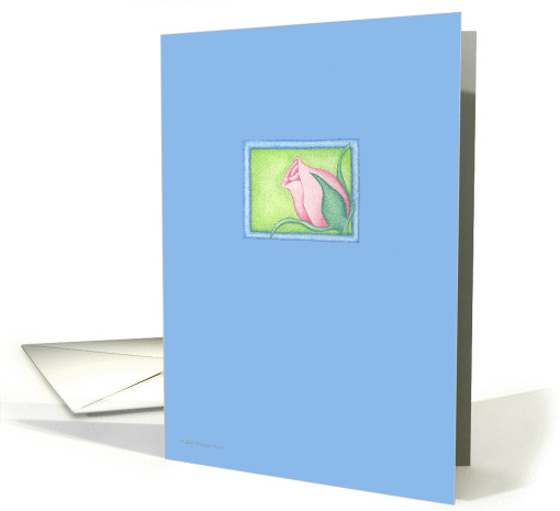 Rose in Blue card (79254)