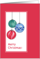 Christmas Ornaments Red card