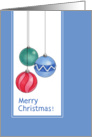 Christmas Ornaments Blue card