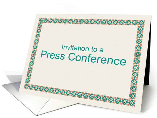 Invitation to a press conference card (79370)