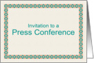 Invitation to a press conference card