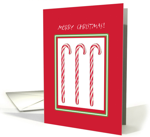 Candy Cane Christmas Red card (85855)