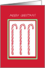 Candy Cane Christmas Red card