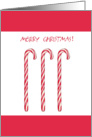 Candy Cane Christmas card