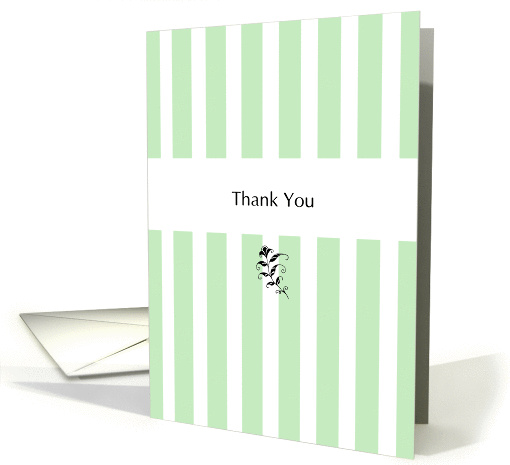Mint Candy Stripes Thank You card (86148)