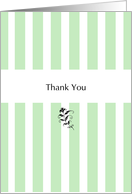 Mint Candy Stripes Thank You card