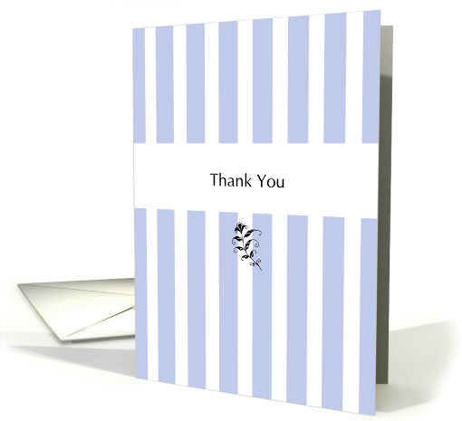 Blue Candy Stripes Thank You card (86150)