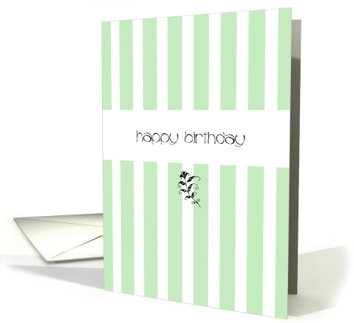 Mint Candy Stripes Birthday card (86156)